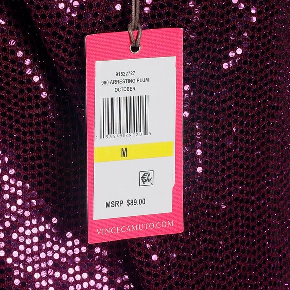 NWT Arresting Plum Sequin Keyhole-Back Sleeveless Dress - M - Picture 7 of 9